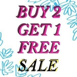 Buy 2 Get 1 Free Sale Sign